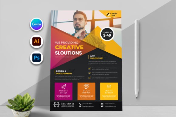 Design Professional Marketing Materials with This Flyer Layout
