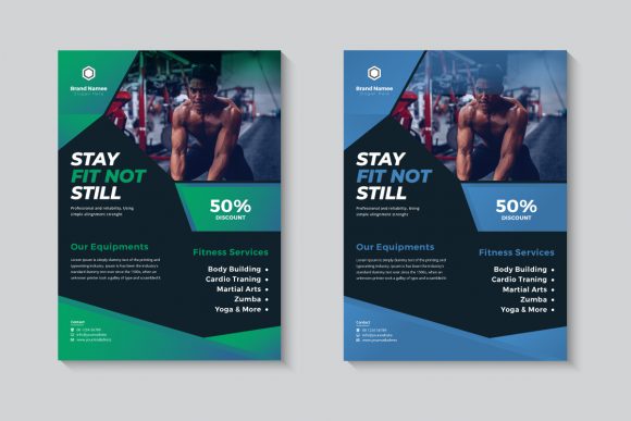 Dynamic Gym Fitness Flyer Design Template for Promotions