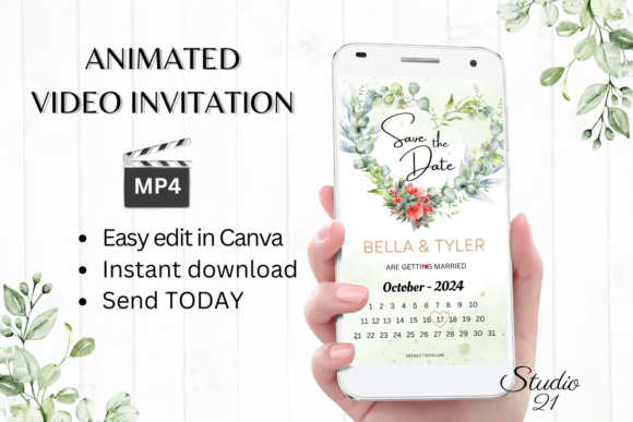Effortless Elegance: The Floral Save the Date W2138B Invitation