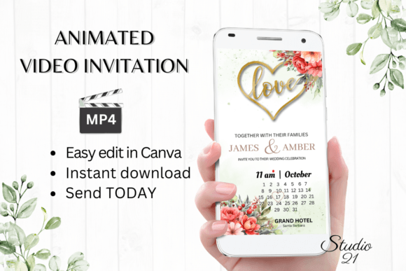 Elegant Floral Wedding Invitations: A Digital Template Guide