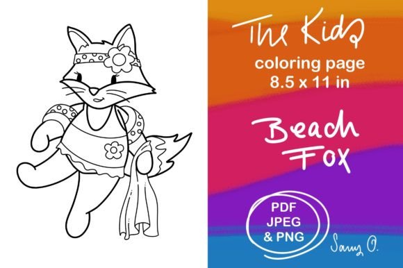 Enchanting Woodlands Fox Girl Summer Coloring Pages