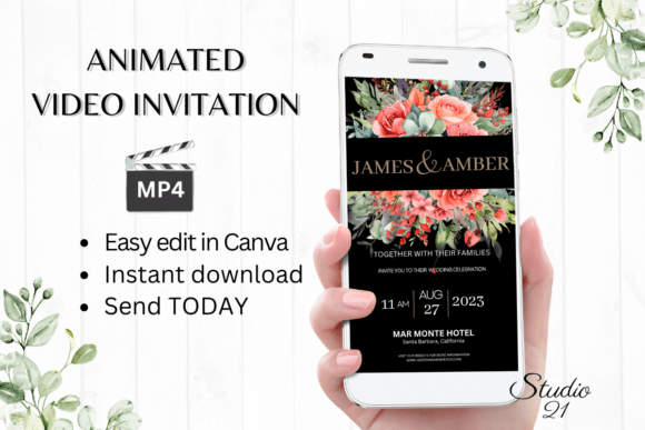 Floral Wedding Invitation W8137: A Guide to Your Digital Design