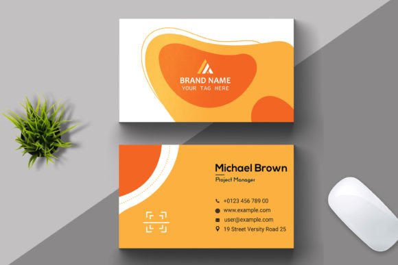 Geometric Business Cards: A Modern Template for Canva