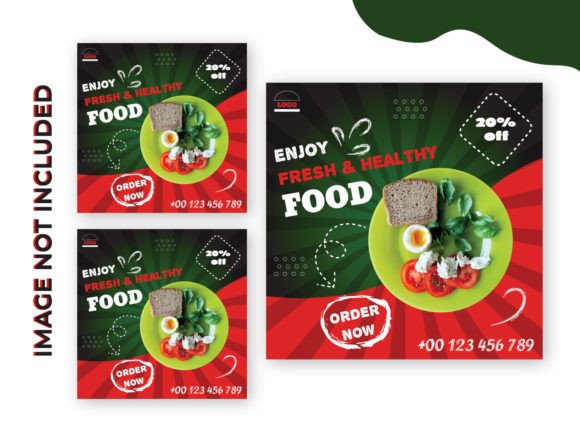 Instant Impact: Creating Ads with a Food Social Media Template