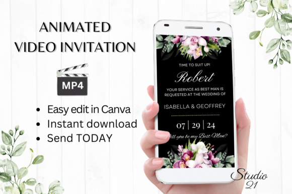 Orchids Best Man Proposal W3459BM: A Font for Elegant Invitations