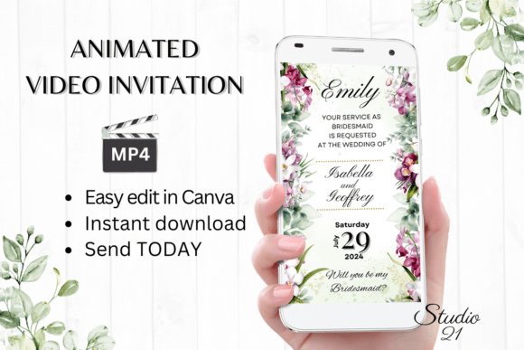 Orchids Bridesmaid Proposal W3454M: A Floral Font for Elegant Branding