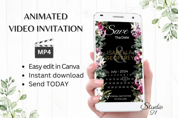 Orchids Save the Date W2455B: A Font That Blooms in Every Design