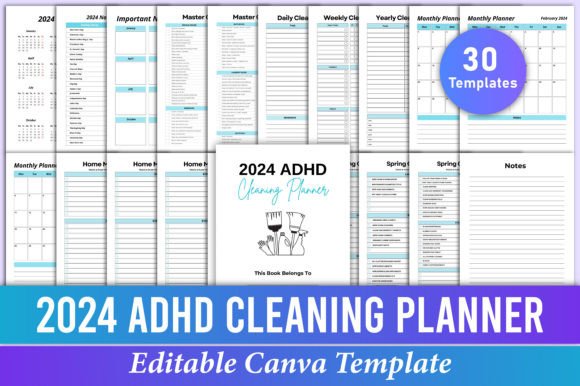 Streamline Your Space: The 2024 ADHD Cleaning Planner for Visual Thinkers