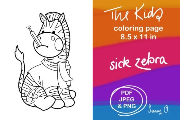 Zebra Cute Animals Fever Coloring Page: Creative Uses